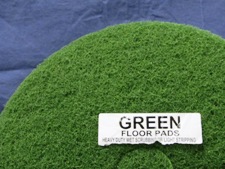 top half of green floor pad, label displayed
